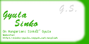 gyula sinko business card
